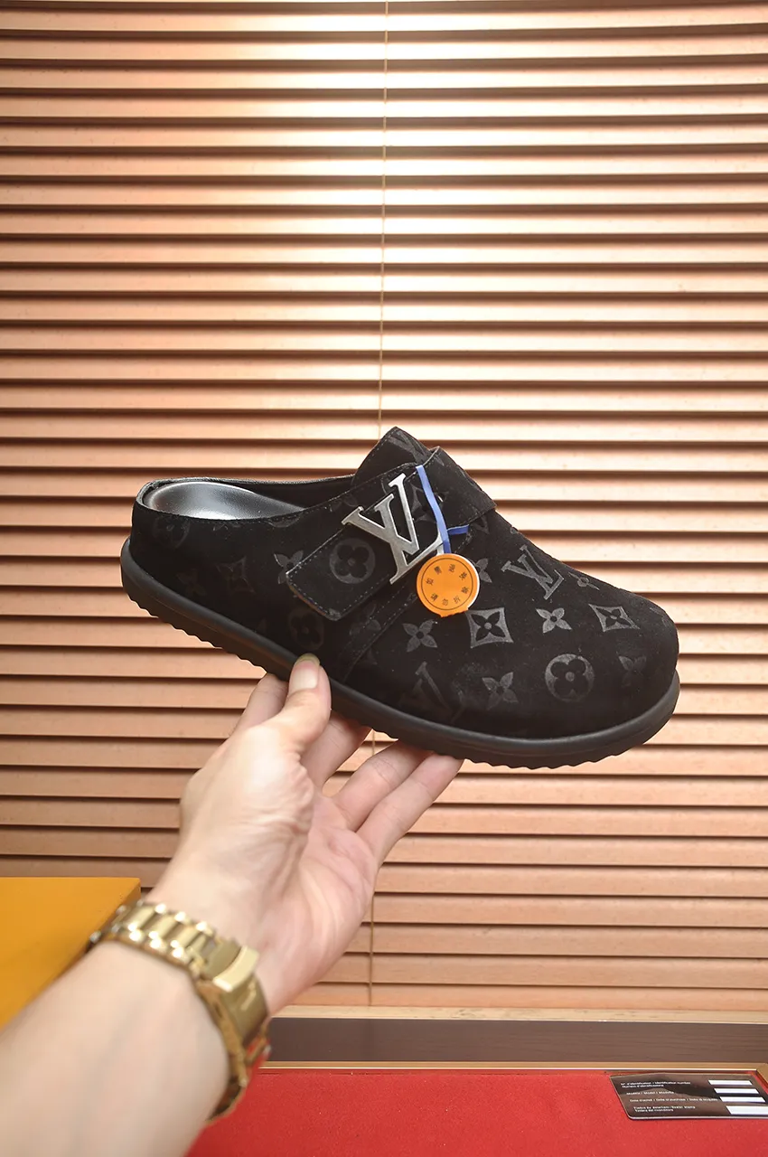 Men's men's shoes 💰520💶[LOUIS VUITTON] (cowhide lining) new style 🍀LV Louis Vuitton * - top version of LV classic semi-slip trendy shoes! Made of imported original cow suede cowhide, with a first layer of comfortable cowhide lining inside! Original wear-resistant rubber outsole! High quality products! Code number 38-45 (45 customized)